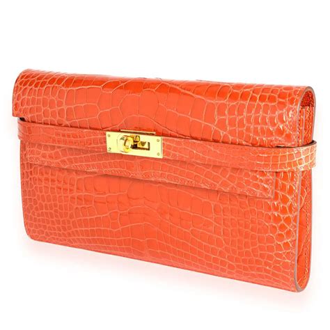 ví cầm tay hermes chính hãng|Ví Cầm Tay Nữ Hermès Tangerine Shiny Alligator.